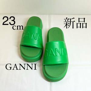 GANNIga колено en Boss Logo скользящий сандалии 23cm зеленый 