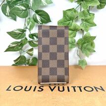 1円 LOUIS VUITTON ルイヴィトン N63024 ダミエ エベヌ シガレットケース シリアル CT0947_画像2