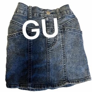 GU キッズスカート 110 デニムスカート デニムミニスカート