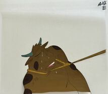 ずっこけナイト ドンデラマンチャ　６話「ドンはカウボーイ」牛　金田伊功　セル画　動画付き　Dondela Mancha Yoshinori Kanada Cel_画像1