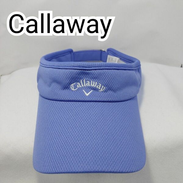 [USED] Callaway サンバイザー ブルー フリーサイズ(55～57㎝)【0280】