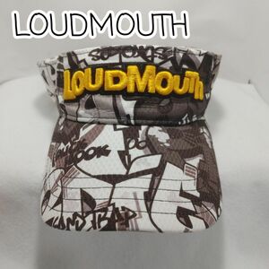 [USED] LOUDMOUTH サンバイザー ブラウン フリーサイズ(約57～60㎝)【0321】