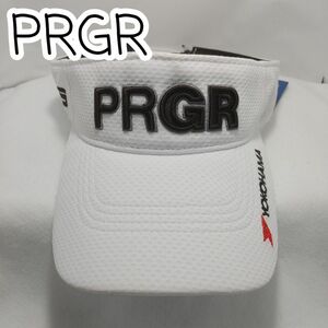 [USED] PRGR サンバイザー ホワイト フリーサイズ(56～60㎝)【0323】