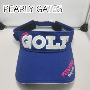 [USED] PEARLY GATES サンバイザー ネイビー フリーサイズ(約56～59㎝)【0338】
