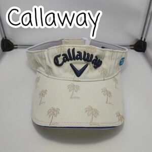 [USED] Callaway サンバイザー ベージュ フリーサイズ(約59～61㎝)【0344】