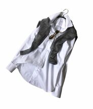 オリアン　美品　イタリア製 　シャツ ブラウス　ガゼット　 サイズ40 　　白 　ORIAN_画像4