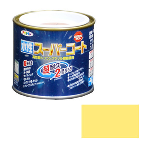 多用途 水性スーパーコート アサヒペン 塗料・オイル 水性塗料1 1/5L クリームイロ
