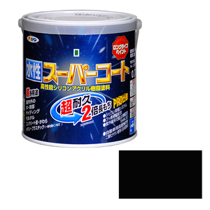 多用途 水性スーパーコート アサヒペン 塗料・オイル 水性塗料1 0.7L クロ