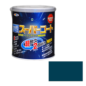 多用途 水性スーパーコート アサヒペン 塗料・オイル 水性塗料1 1.6L オーシャンブルー