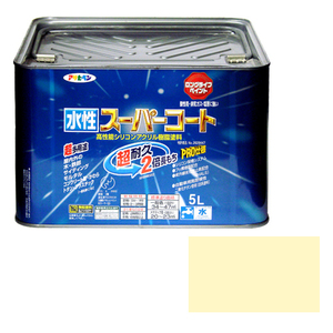 多用途 水性スーパーコート アサヒペン 塗料・オイル 水性塗料2 5L アイボリー