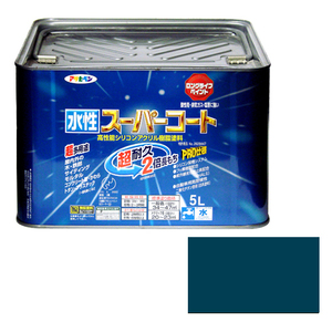 多用途 水性スーパーコート アサヒペン 塗料・オイル 水性塗料2 5L オーシャンブルー