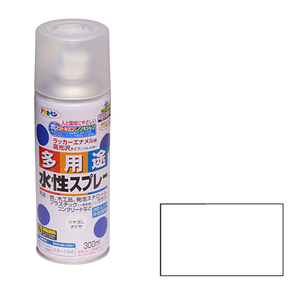 水性多用途スプレー アサヒペン 塗料 スプレー塗料 300ml ツヤケシクリヤ