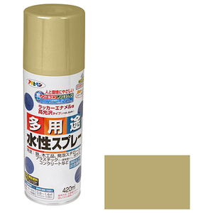 水性多用途スプレー アサヒペン 塗料・オイル スプレー塗料 420ml ゴールド