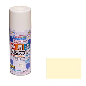 水性多用途スプレー アサヒペン 塗料 スプレー塗料 300ml ミルキーホワイト