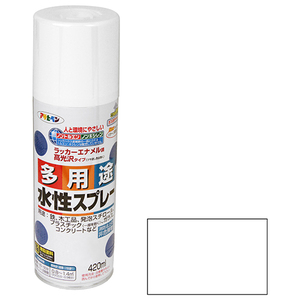 水性多用途スプレー アサヒペン 塗料 スプレー塗料 420ml ツヤケシシロ