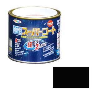 多用途 水性スーパーコート アサヒペン 塗料・オイル 水性塗料1 1/5L ツヤケシクロ