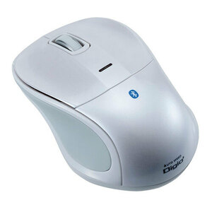 Digio デジオ 小型Bluetooth 静音3ボタンBlueLEDマウス ホワイト MUS-BKT111W