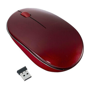 Digiote geo wireless 3 button BlueLED mouse red MUS-RKT153R