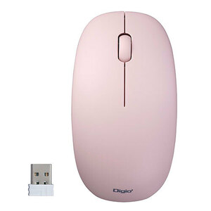 Digiote geo 2Way battery wireless 3 button BlueLED mouse pink MUS-RKT211P