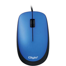 Digio デジオ 小型有線3ボタン光学式マウス ブルー MUS-UKT114BL_画像2