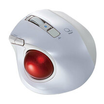 Digio デジオ 小型Bluetooth 静音5ボタントラックボール ホワイト MUS-TBLF134W_画像2