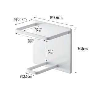 tower マグネットバスルームチューブ＆ボトルホルダー タワー M ホワイトの画像2