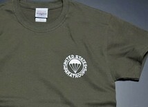 THE MAVERICKS Tシャツ L ミリタリー 半袖 メンズ エアボーン パラシュート部隊 ブランド オリーブ_画像3