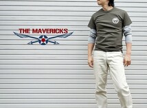 THE MAVERICKS Tシャツ L ミリタリー 半袖 メンズ エアボーン パラシュート部隊 ブランド オリーブ_画像6