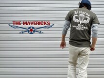 THE MAVERICKS Tシャツ L ミリタリー 半袖 メンズ エアボーン パラシュート部隊 ブランド オリーブ_画像5