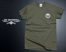 THE MAVERICKS Tシャツ L ミリタリー 半袖 メンズ エアボーン パラシュート部隊 ブランド オリーブ_画像2