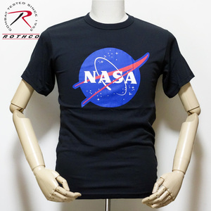 NASA Tシャツ S メンズ ミリタリー ROTHCO ロスコ 社製 アメリカ航空宇宙局 ブラック 黒