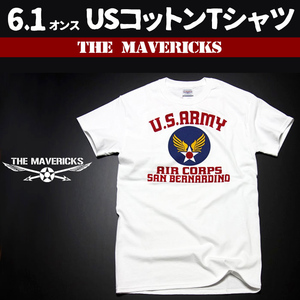 Tシャツ M メンズ US AIRFORCE 半袖 ミリタリー USAAC アメリカ 陸軍航空隊1940 ホワイト 白