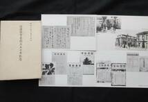 学校絵葉書★「信濃教育会創立50周年記念」昭和10年6月　単色　解説付き　２枚・ワイド版1枚　長野県_画像1