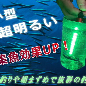 LED集魚灯 USB給電 調光可能 緑光 配線5m 5V 13W 190ルーメン 防水 IP68 水中集魚灯 水中灯 集魚ライト モバイルバッテリー対応 0の画像2
