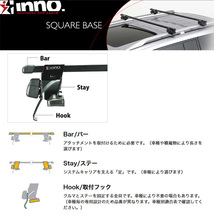 INNO/イノー キャリア車種別セット ムラーノ Z51 H20.9～H27.5 ルーフレール付車用 INAR + INB127_画像2
