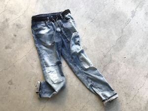 DIESEL [JOGG JEANS/WAYKEE] W28 ディーゼル メンズ ストレッチ テーパード ジョグデニム イージーパンツ スウェット インディゴ ジーンズ