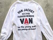 VAN JAC 吊り裏毛 スウェットシャツ LL ヴァンヂャケット メンズ トレーナー セーター 白 ホワイト アーチロゴ_画像1