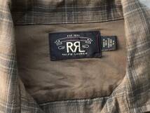 RRL ラルフローレン 開襟 ネルシャツ S ダブルアールエル Double RL メンズ オープンカラー 長袖 チェック_画像4