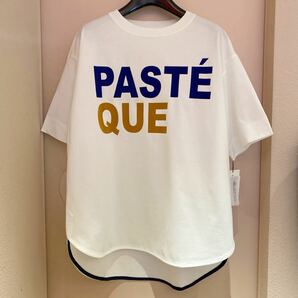 未使用品 le chanter ルシャンテ ロゴTシャツ 白 半袖 ホワイト ネイビー 38サイズ Mサイズ 日本製 の画像1