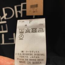 未使用品 FIL DE FERフィルデフェール ロゴプリントTシャツ 半袖 黒 ブラック フリーサイズ_画像6