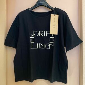 未使用品 FIL DE FERフィルデフェール ロゴプリントTシャツ 半袖 黒 ブラック フリーサイズ