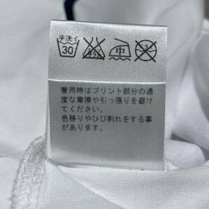 未使用品 le chanter ルシャンテ ロゴTシャツ 白 半袖 ホワイト ネイビー 38サイズ Mサイズ 日本製 の画像9