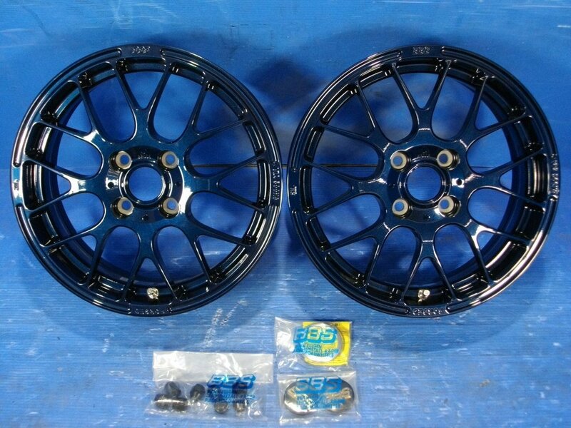 【H】未使用 BBS RP RP008 15インチ 5.5J +45 4H PCD100 ネイビーブルー 2本セット S660 フロント用 など