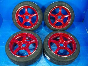 【H】美品 ADVAN Racing TC-4 15×5.5J +45 16×6.5J +37 4H PCD100 ADVAN FLEVA V701 165/55R15 195/45R16 2023年/2024年製(新品) S660