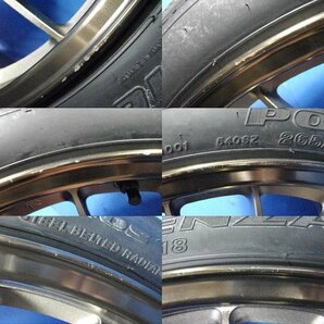 【H】絶版 RAYS VOLK RACING SE-37K 18インチ 10.5J +15 5H PCD114.3 BRIDGESTONE POTENZA RE540S 265/35R18 2002年製 GT-Rサイズ 希少の画像6