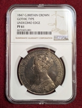 【動画あり】1847 ヴィクトリア女王 トーン ゴチッククラウン 銀貨 NGC PF61 イギリス ビクトリア ゴシッククラウン アンティークコイン_画像2