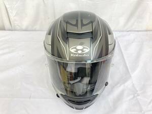 【JN81】(O) Kabuto カブト バイク オートバイ ヘルメット フルフェイス RT-33 Lサイズ 59－60㎝ No.140830 ブラック グレー 中古現状品