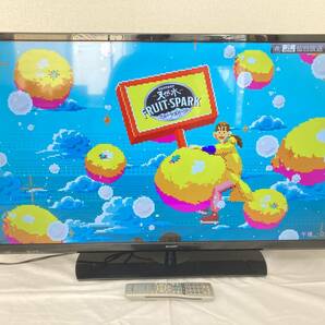 【IE183】(O) SHARP シャープ 40V型 液晶テレビ AQUOS LC-40H40 フルハイビジョン 2017年製 互換リモコン付き 通電動作確認済み 中古現状品の画像1