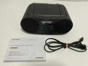 SONY　CDラジオ　ZS-S40　ブラック　パーソナルオーディオシステム　CD FM AM 動作確認済　22年製　箱なし　幅30㎝　奥行20㎝　高さ14㎝