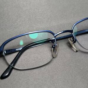 VINTAGE日本製【BALLY/バリー】TITAN-P ハーフリム 眼鏡フレーム メタルフレーム ブルー ヴィンテージ オールド サングラスの画像2
